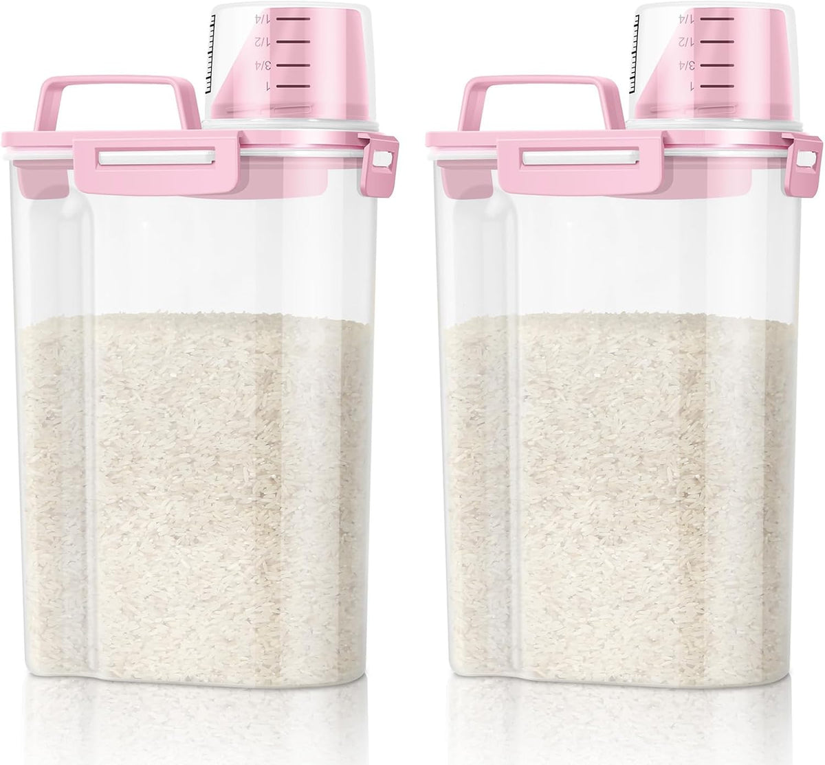 TBMax Rice Container 2 Pack 5 Lbs Cereal Container Storage, Kitchen Pantry Food Storage Holder with