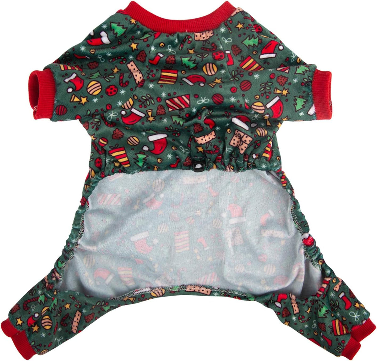 CuteBone Dog Christmas Pajamas Puppy Onesies Small Dogs Soft Pjs Coat Cat Apparel Comfy Pet Clothes