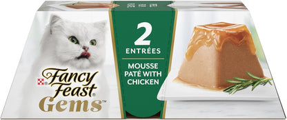 Fancy Feast Gems Pate Cat Food Mousse With Chicken and a Halo of Savory Gravy Cat Food - (Pack of