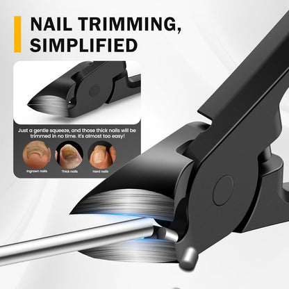 BEZOX Thick Toe Nail Clippers - Comfortable Rebound Thick Spring Toenails Clipper for Thick Nails