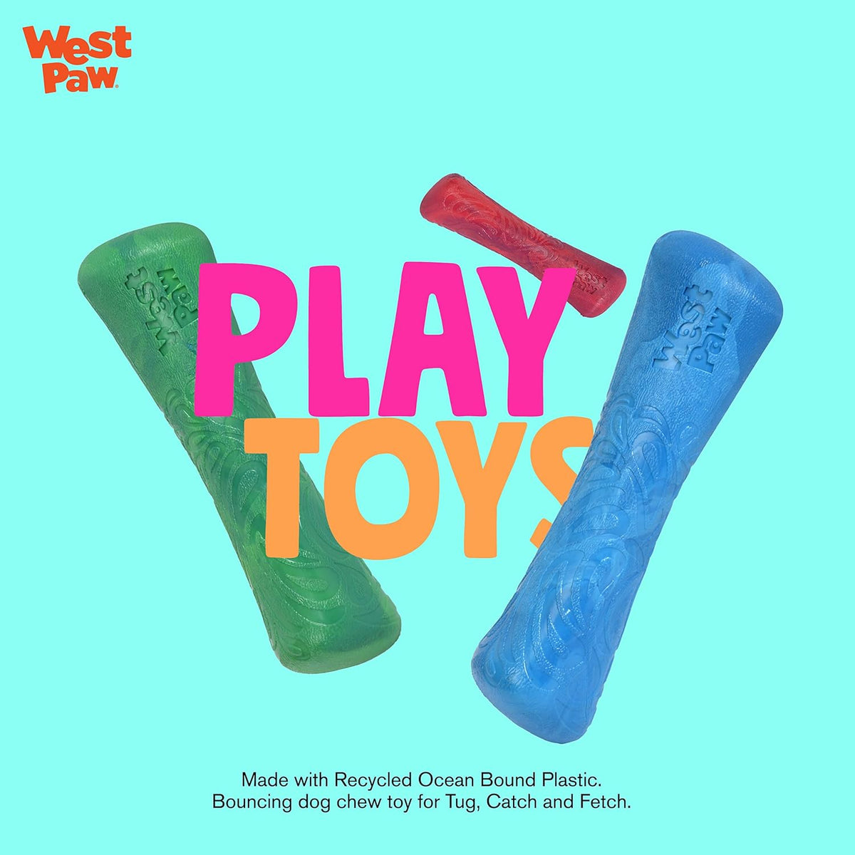 WEST PAW Seaflex Drifty Dog Toy – Machine Washable Dog Toys for Moderate Chewers – Eco-Friendly