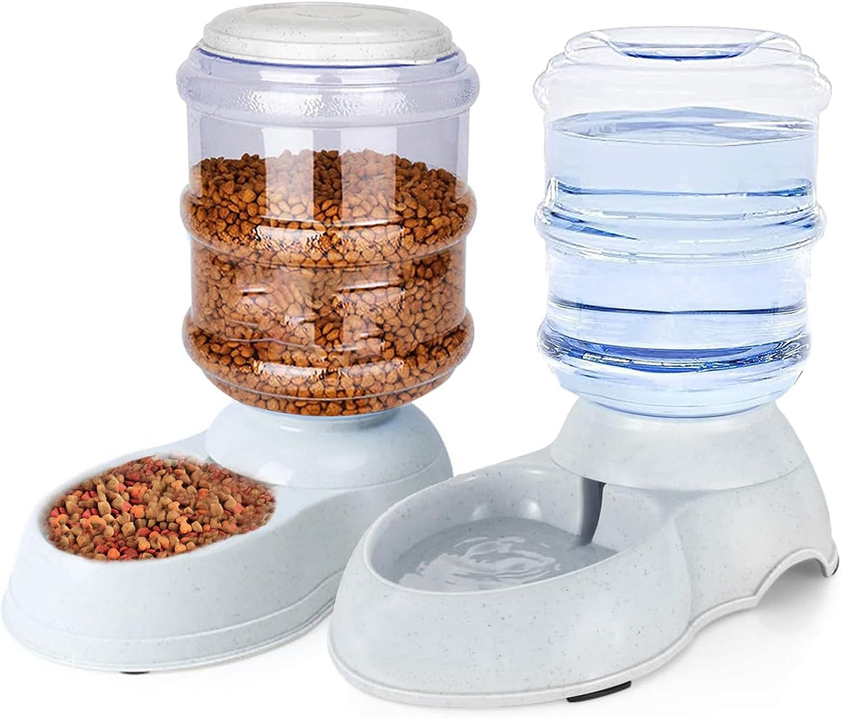 Automatic Dog Feeder and Water Dispenser Set for Large Dogs, 3 Gallon Gravity Dog Cat Food and