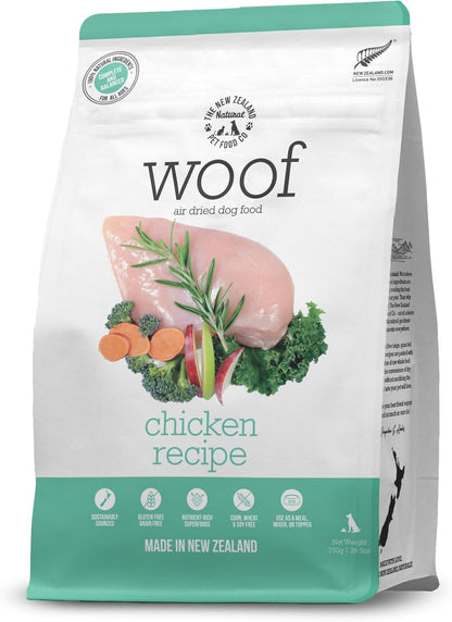 WOOF Air Dried Dog Bites - Chicken Recipe Dog Food High Protein Toppers for Dry Dog Food, Healthy