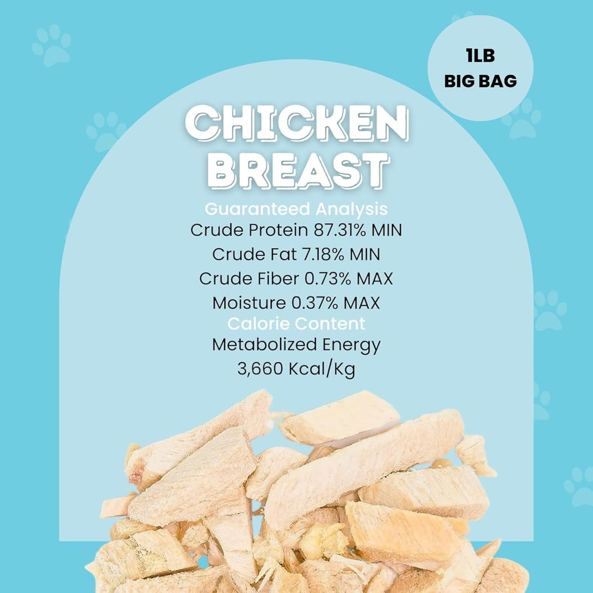 hotspot pets Freeze Dried Chicken Treats for Cats & Dogs -1LB Big Bag- Made in USA - Single