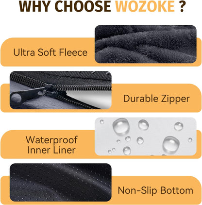 Orthopedic Waterproof Large Dog Bed: Washable Dog Bed with Bolsters - XXL Orthopedic Removable