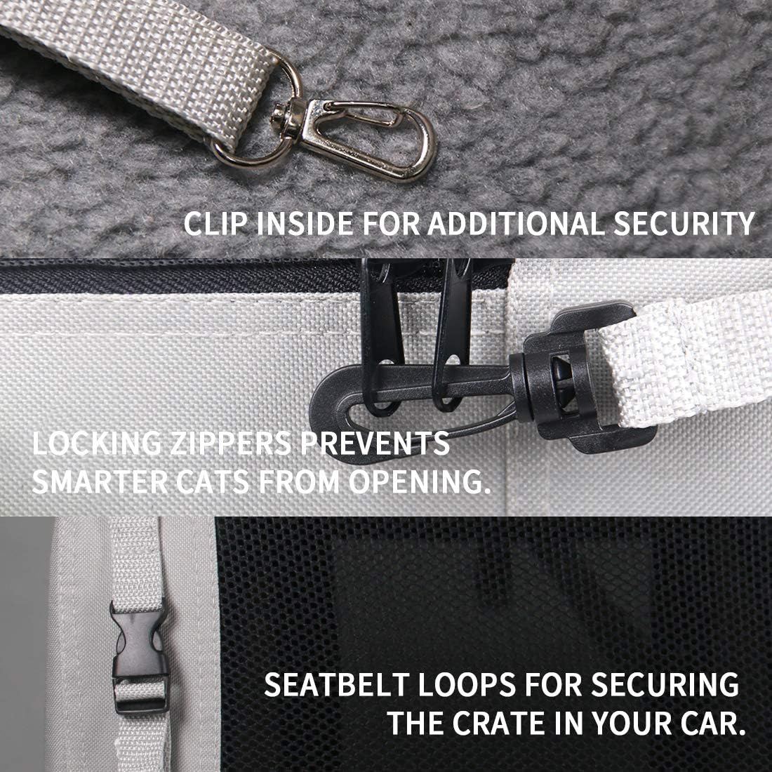 Extra Large Cat Carrier Soft Sided, Portable Small Dog Carrier for 2 Cats, 24"x16.5"x16" Car Travel