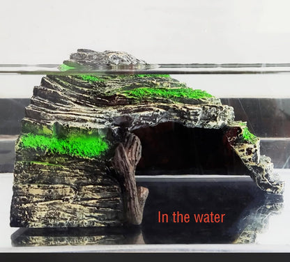 LEOTERRA Reptile Hide, Reptile Basking Platform and Aquarium Cave for Lizards, Geckos