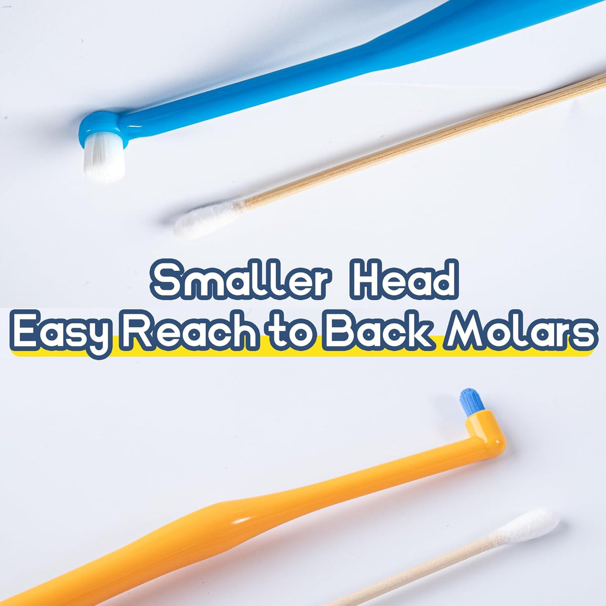 Small Dog Toothbrush, Cat & Puppy Tooth Brushing Kit, Mini Tuft Horizontal Head Teeth Brush for