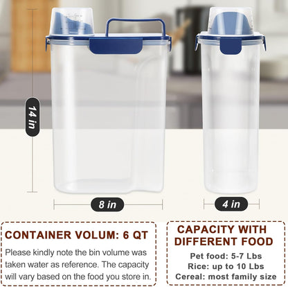 TBMax Large Cat Food Storage Container, Portable Dog Food Container with Upgraded Large Spout and