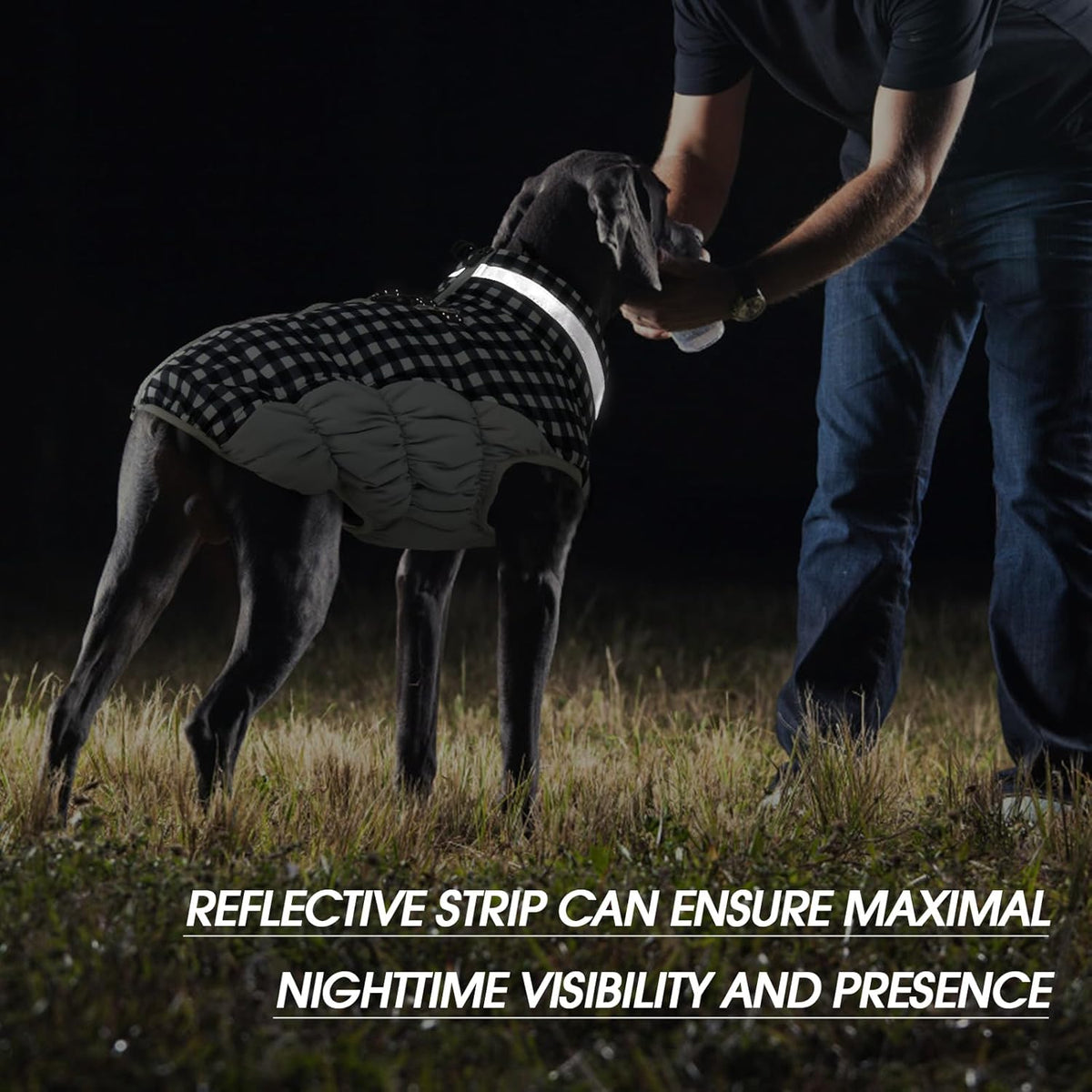 FUAMEY Dog Coat for Large Dogs,Waterproof Dog Winter Jacket with Harness Built in Puppy Cold