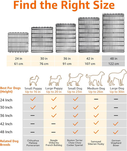 Amazon Basics Foldable Octagonal Metal Exercise Dog Playpen - Indoor/Outdoor, No Door, Extra Large