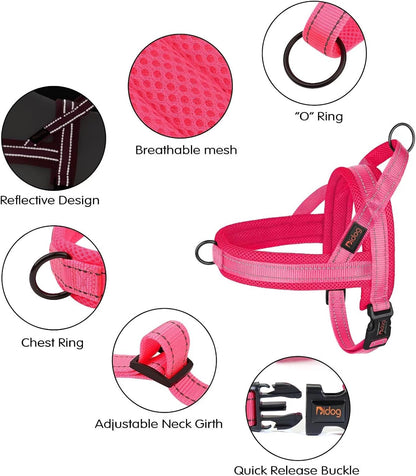 Didog No Pull Dog Harness with Soft Mesh Padded,Reflective & Quick Fit Light Weight Dog Strap Vest