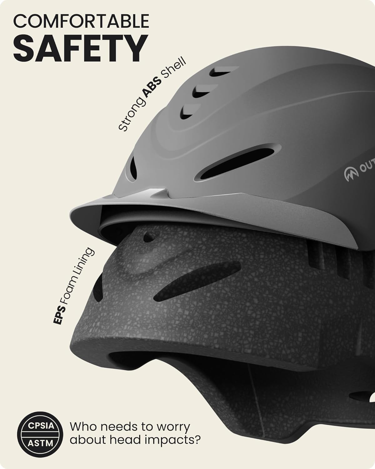 OutdoorMaster Equestrian Helmet, Horse Riding Helmet with Sun Visor and Excellent Ventilation
