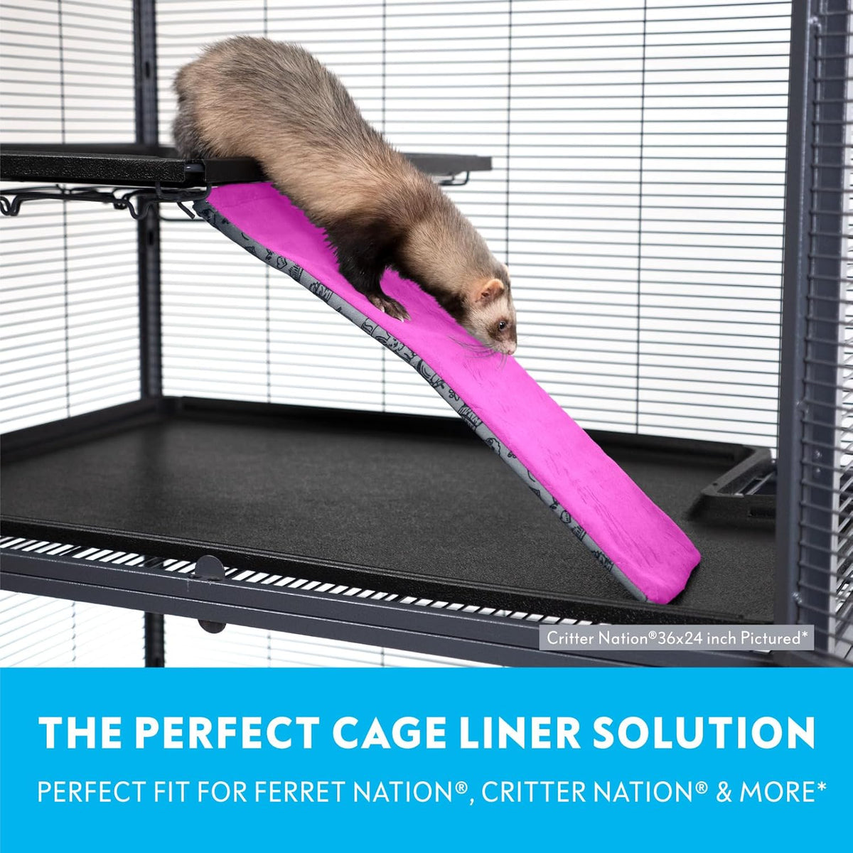 Paw Inspired Fleece Liners for Ferret Nation, Critter Nation Cage Ramp for Ferrets, Rats