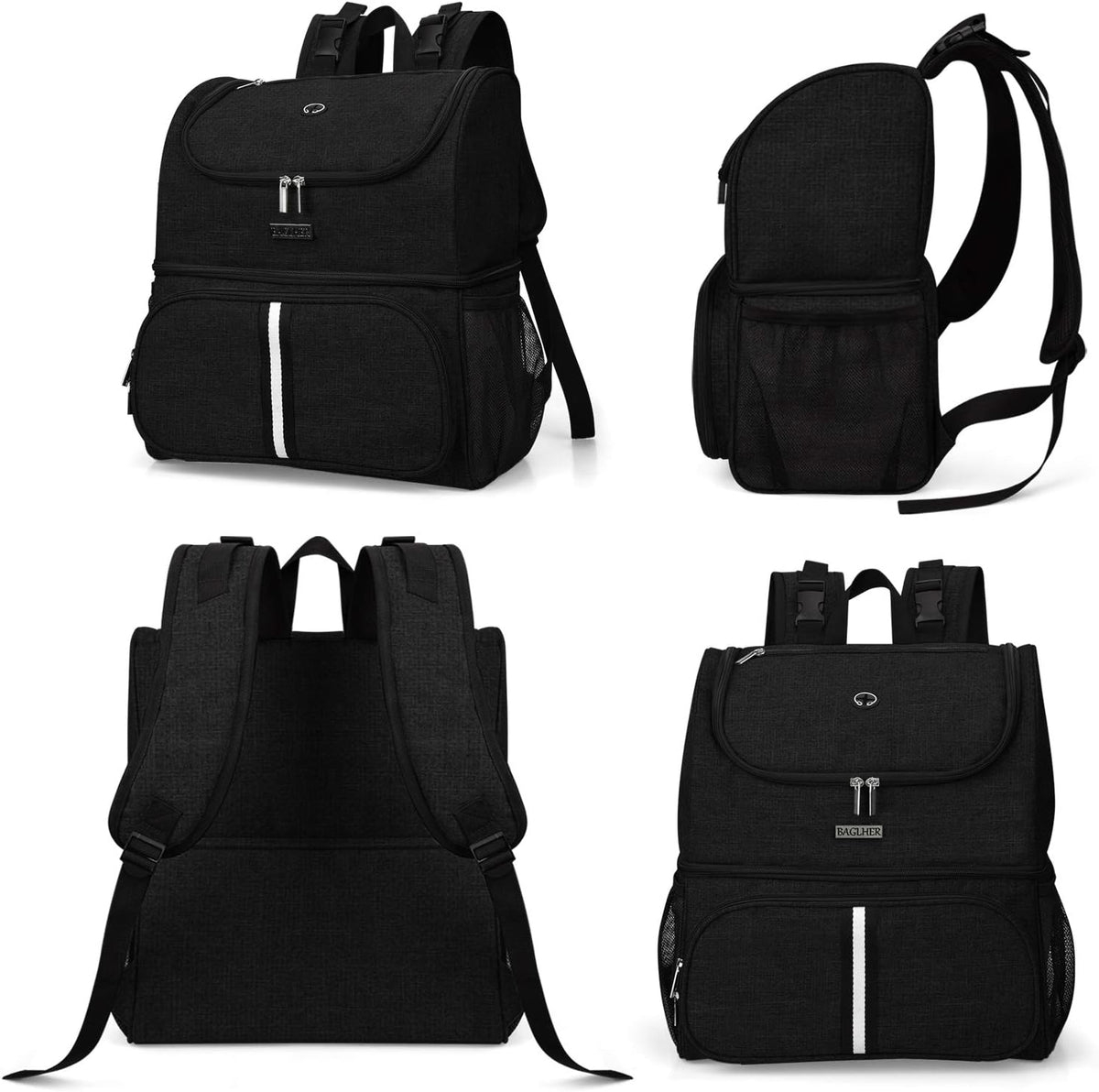 BAGLHER Pet Travel Bag, Double-Layer Pet Supplies Backpack (for All Pet Travel Supplies), Pet