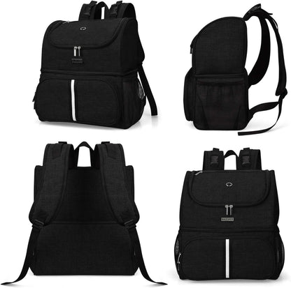 BAGLHER Pet Travel Bag, Double-Layer Pet Supplies Backpack (for All Pet Travel Supplies), Pet