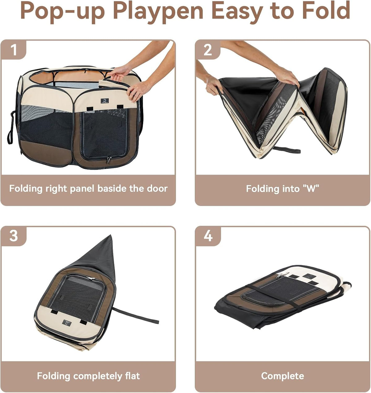 A 4 Pet PortablePet Playpen for Small Dogs, 27" Foldable Small Playpens for Puppy/Cat/Rabbit/Chick