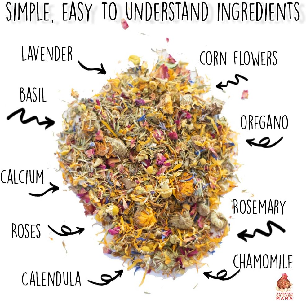 Pampered Chicken Mama Best Eggs Ever! Nesting Herbs for Chickens (10 Ounces) Calcium Supplement for