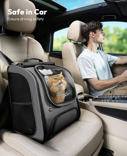Pecute Cat Backpack Carrier, Large Space Cat Bubble Backpack, Breathable Cat Carrier, Shaded Dog
