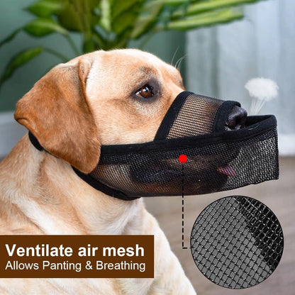 Crazy Felix Nylon Dog Muzzle for Small Medium Large Dogs Dachshund Beagle Poodle Labrador, Air Mesh