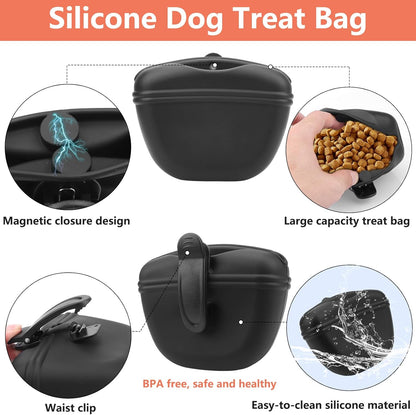 BARKIE Dog Training Kit - Treat Pouch, Pet Training Fanny Pack, 2 Puppy Training Clickers