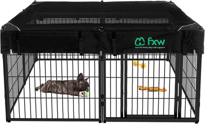 FXW Homeplus Unleashed Indoor Dog Playpen - Stress-Free and Safe Play, Heavy Duty 24 Inch 8 Wire