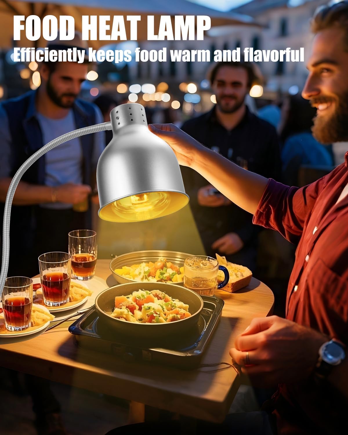 250W Heat Lamp Bulbs, 8000 Hours Rated, R40 Bathroom Shower Incandescent Light Bulb, Infrared
