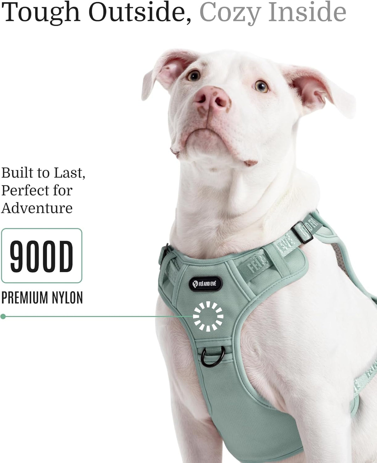 2025 New Edition, Fei & Eve MagEase Dog Harness - 3-Second Magnetic Buckles | 3-Point No-Pull
