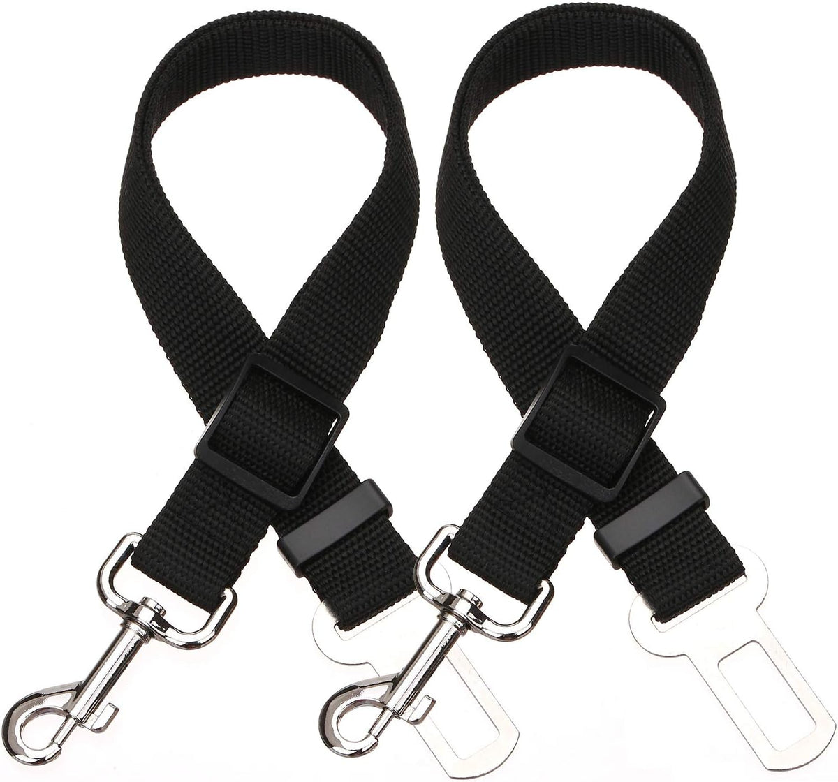 Elisel Elisel 2 Packs Adjustable Length Pet Dog Cat car seat Belt Pet seat Belt Pet Accessories for