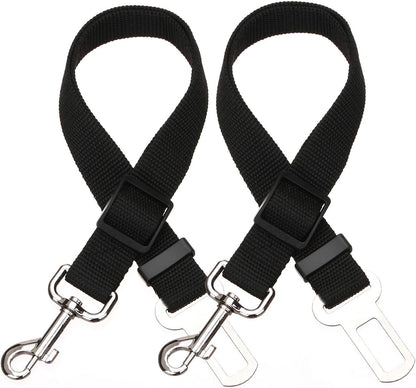 Elisel Elisel 2 Packs Adjustable Length Pet Dog Cat car seat Belt Pet seat Belt Pet Accessories for