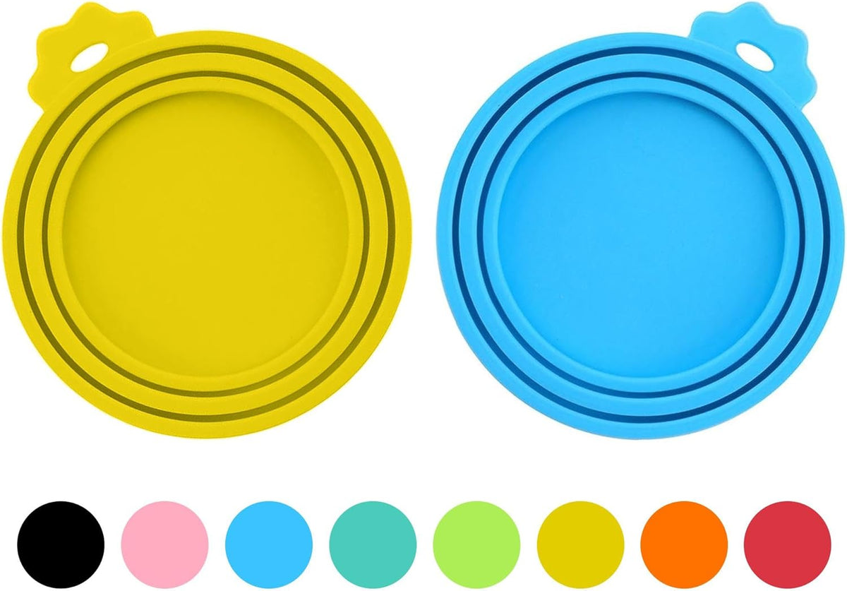 2 Pack Pet Food Cans Lids, Silicone Food Can Covers for Dog and Cat, BPA Free/Food Safe/Universal