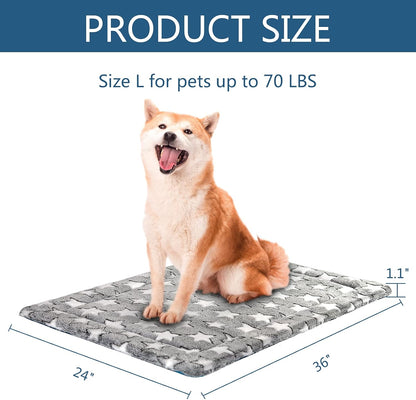 KROSER Fancy Crate Pad Bed Mat Reversible (Cool & Warm), Machine Washable, for Small to XXX-Large