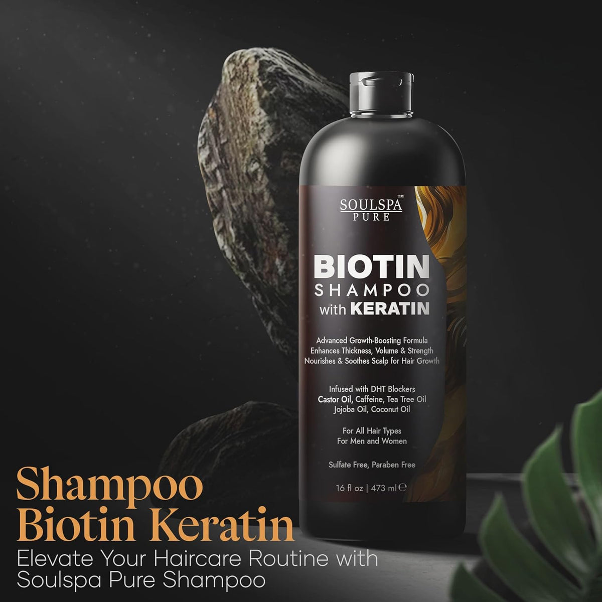Biotin Shampoo with Keratin - Advanced Anti-Thinning, Hair Growth & Repair Formula - Soothes Scalp