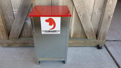 Duncan's Dog Feeder - Galvanized Metal Pet Food Station for Outdoor or Indoor Use - Automatic