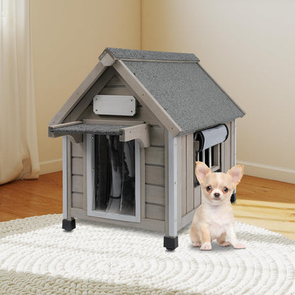 Outdoor Dog House Weatherproof Large Wooden Dog Kennel Indoor for Small Dogs with Chew-Proof Frame