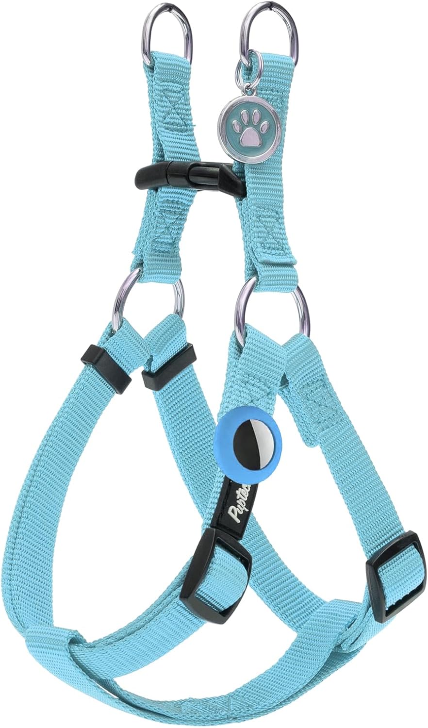 PUPTECK No Pull Dog Harness Soft Adjustable Basic Nylon Step in Puppy Vest Outdoor Walking with ID