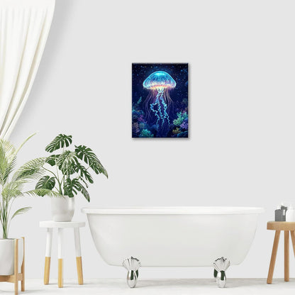 Ocean Jellyfish Wall Art Canvas Coral Fish Wall Decor Prints Framed Painting Underwater Pictures