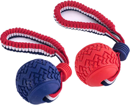 Dog Ball with Rope Toy,Ball on a Rope Dog Toy for Medium and Small Dog Tough Rope Toy Non-Toxic and