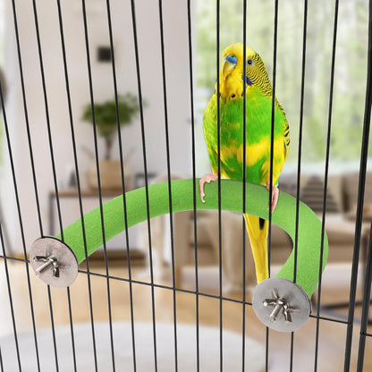 Rypet U Shape Parrot Perch Stand Toy for Paw Grinding Clean Stick Exercise, Rough-Surfaced Quartz