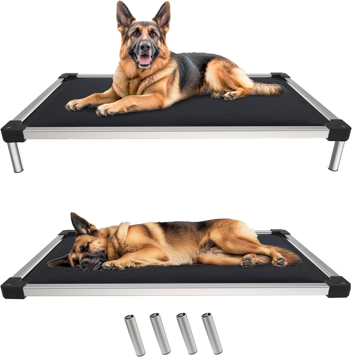 FXW TitanNest Chew-Proof Elevated Dog Bed, Raised Cot for Indoor/Outdoor/Camping Use, Durable &