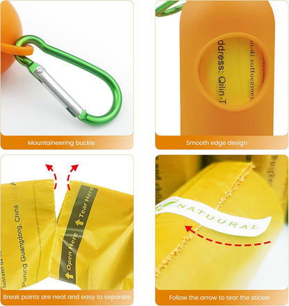 Poop Bags for Dogs-1050 Counts, 70 Rolls With a Free Dispensers, Biodegradable Poop Bags Made of