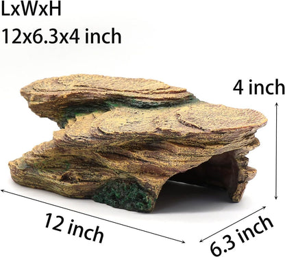 Turtle Basking Platform Shale Scape Step Ledge, Reptile Cave Hideout Turtle Tank Accessories