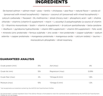 Go! Solutions Sensitivities Limited Ingredient, Grain-Free Dry Cat Food, Salmon Recipe for