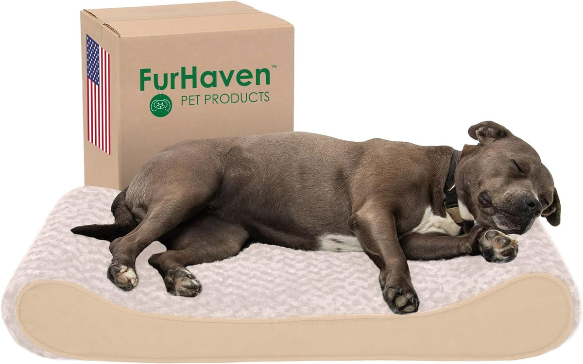 Furhaven Orthopedic Dog Bed for Large/Medium Dogs w/ Removable Washable Cover, For Dogs Up to 38