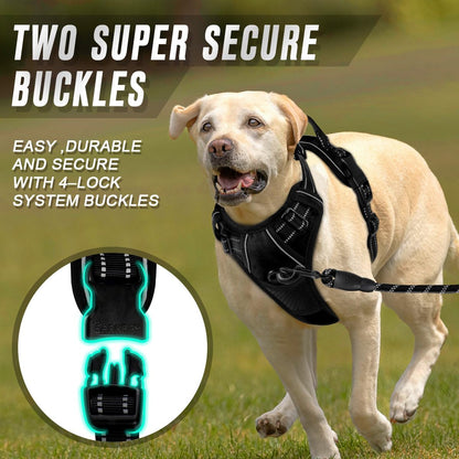 BARKBAY No Pull Dog Harness Front Clip Heavy Duty Reflective Easy Control Handle for Large Dog