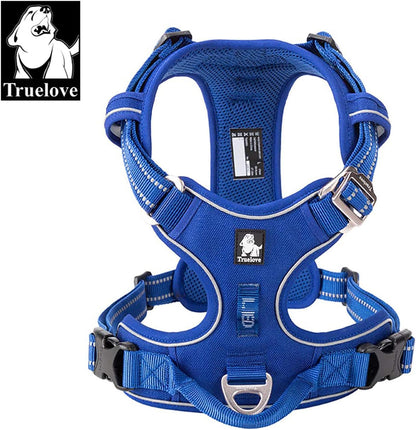 TRUE LOVE Dog Harness No Pull Nylon Reflective Pet Harness Adjustable Comfortable Control Step-in