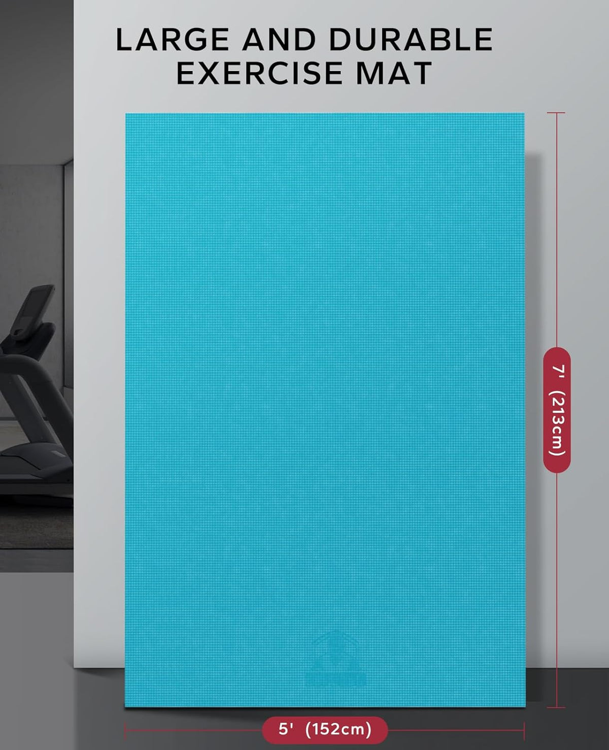 HAPBEAR Extra Large Exercise Mat-7'x5'/6'x8'/6'x9'/6'x10'/6'x12'x8mm(1/3 inch),Non-Slip, Ultra