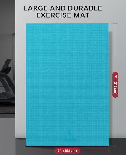 HAPBEAR Extra Large Exercise Mat-7'x5'/6'x8'/6'x9'/6'x10'/6'x12'x8mm(1/3 inch),Non-Slip, Ultra