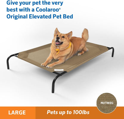 Coolaroo Original Elevated Dog Bed - Breathable Off-The-Ground Pet Bed with Cooling Fabric, Joint