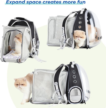 Lollimeow Cat Carrier Backpack, Bubble Expandable Backpack Carrier, Pets and Small